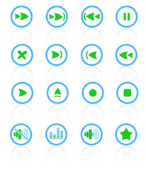 Media player vector iconset