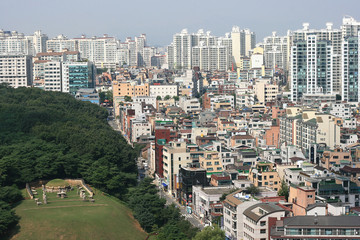 Naklejka premium Gangnam District in Korea