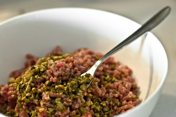 Preparazione delle polpette libanesi