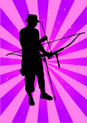 Silhouette of archer