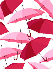 Pink umbrellas -  seamless pattern