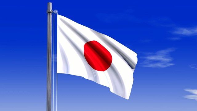 Japan Fahne mit Alpha-Kanal