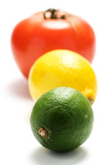 Tomato, lemon, lime