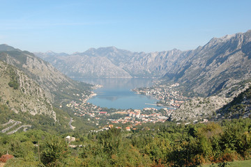 Fototapeta na wymiar Kotor Czarnogóra Zatoka