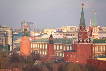 Obraz premium View on Kremlin from top
