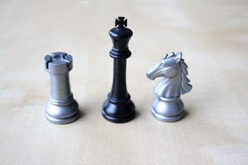 Schach, König, Pferd, Turm