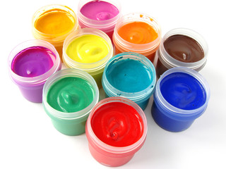 colorful gouache set