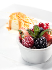 Fresh Berries with Ice Cream