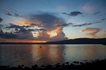 Reflections In The Lake - Almost Night, Trevignano Romano, Italy