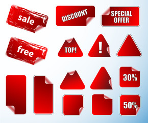 Collection of promotion vector labels.