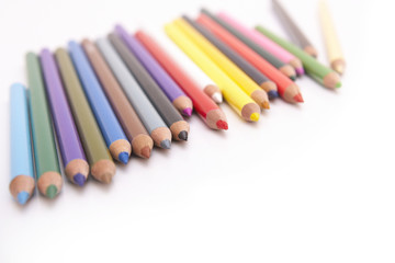 Coloured pencils with copyspace