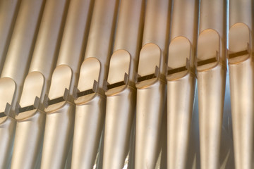 Copper organ pipes