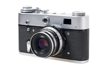 Old styled vintage mechanical 35mm film camera