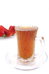 tea and strawberry