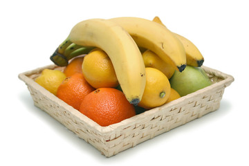 isolated fruit basket