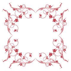 abstract frame with floral and lots of leaves