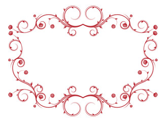 abstract frame with floral and lots of leaves