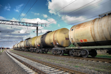 Fototapeta na wymiar Olej i transportu paliwa koleją