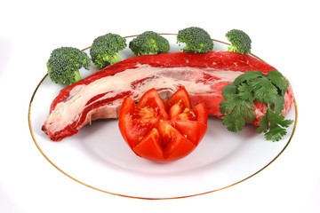 raw red meat steak