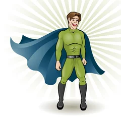 Abwaschbare Fototapete Superhelden super junger Held