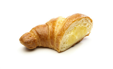 Croissant split with cream