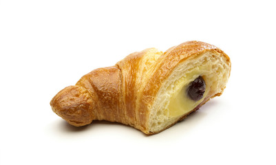 Croissant with black cherry