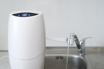 filter connected to the tap