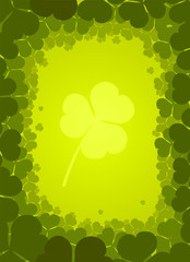 Vector background with clover for St. Patrick’s Day