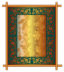 Oriental style silk parchment