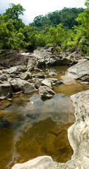 Fototapeta na wymiar stony brook in the forest, Phuket, Thailand