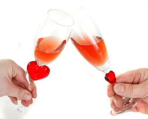 Anstoßen mit Sekt