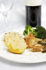 citrus fish and rice to eat
