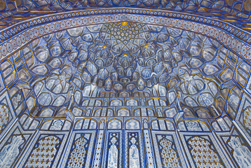Fototapeta na wymiar Tiled background with oriental ornaments