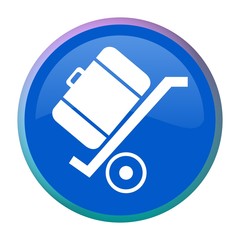 hand cart with luggage on it