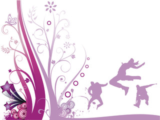 vector fantasy flowers illustration