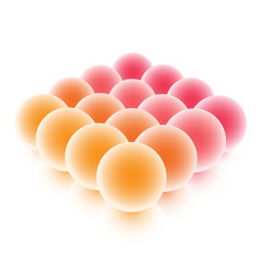 colorful glass spheres