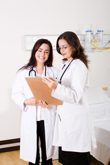 Fototapeta premium two female doctors in hospital