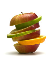 fruit pile isolated