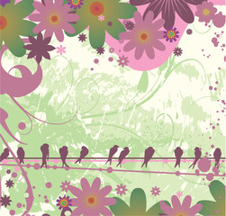 valentine illustration of a background with floral