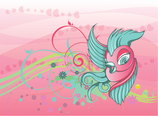 valentine illustration of a background with floral