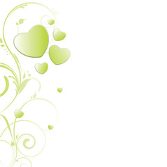 valentine illustration of a background with hearts