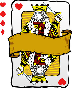 Playing card style king illustration