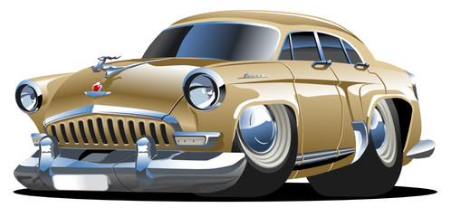 Obraz na płótnie Canvas Cartoon wektor samochód retro