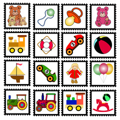 stamps with toys