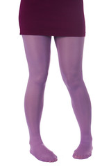 Leg in purple tights