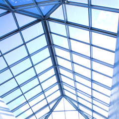 futuristic business center roof construction