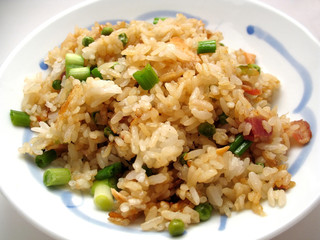 Fried rice on Chinese plate