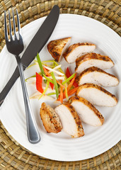 Grilled turkey fillet with vegetables