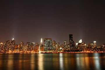 Fototapeta na wymiar Midtown Manhattan Skyline At Night