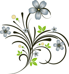 Floral abstraction for design.